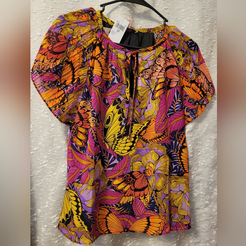 Philosophy Colorful Butterfly Blouse XS